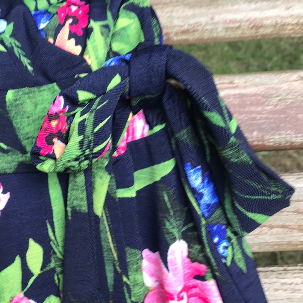 πHPx2π, NWOT LE Lis Navy Floral Maxi Sundress - Picture 3 of 8